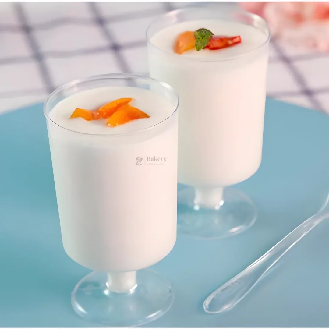 Clear Dessert Goblet Cup | D1 | Transparent Plastic Dessert Glass | Party & Catering Serveware | Pack of 24