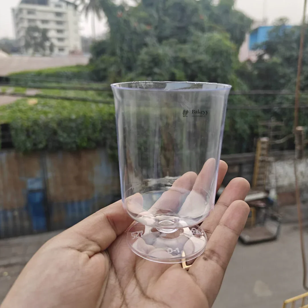 Clear Dessert Goblet Cup | D1 | Transparent Plastic Dessert Glass | Party & Catering Serveware | Pack of 24 - Image 2