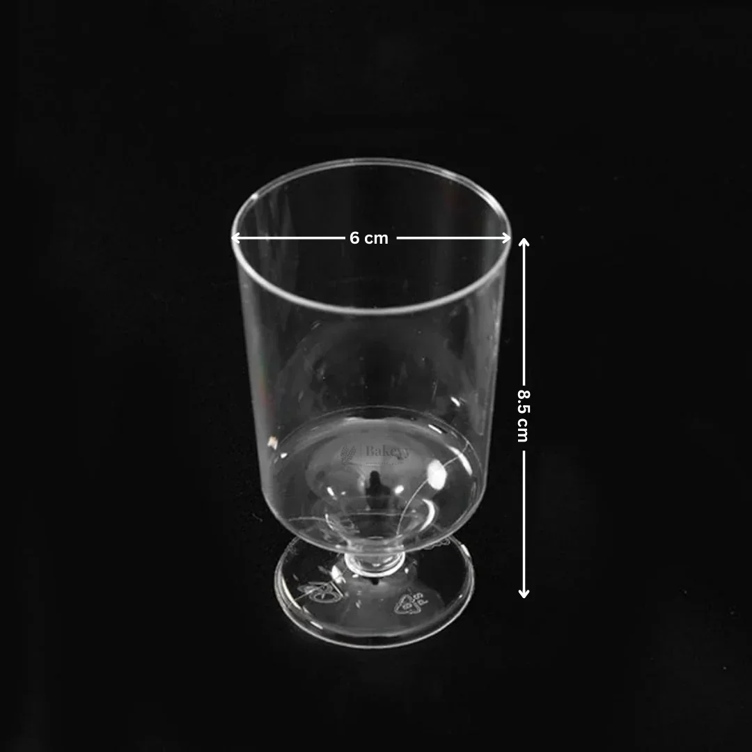 Clear Dessert Goblet Cup | D1 | Transparent Plastic Dessert Glass | Party & Catering Serveware | Pack of 24 - Image 3