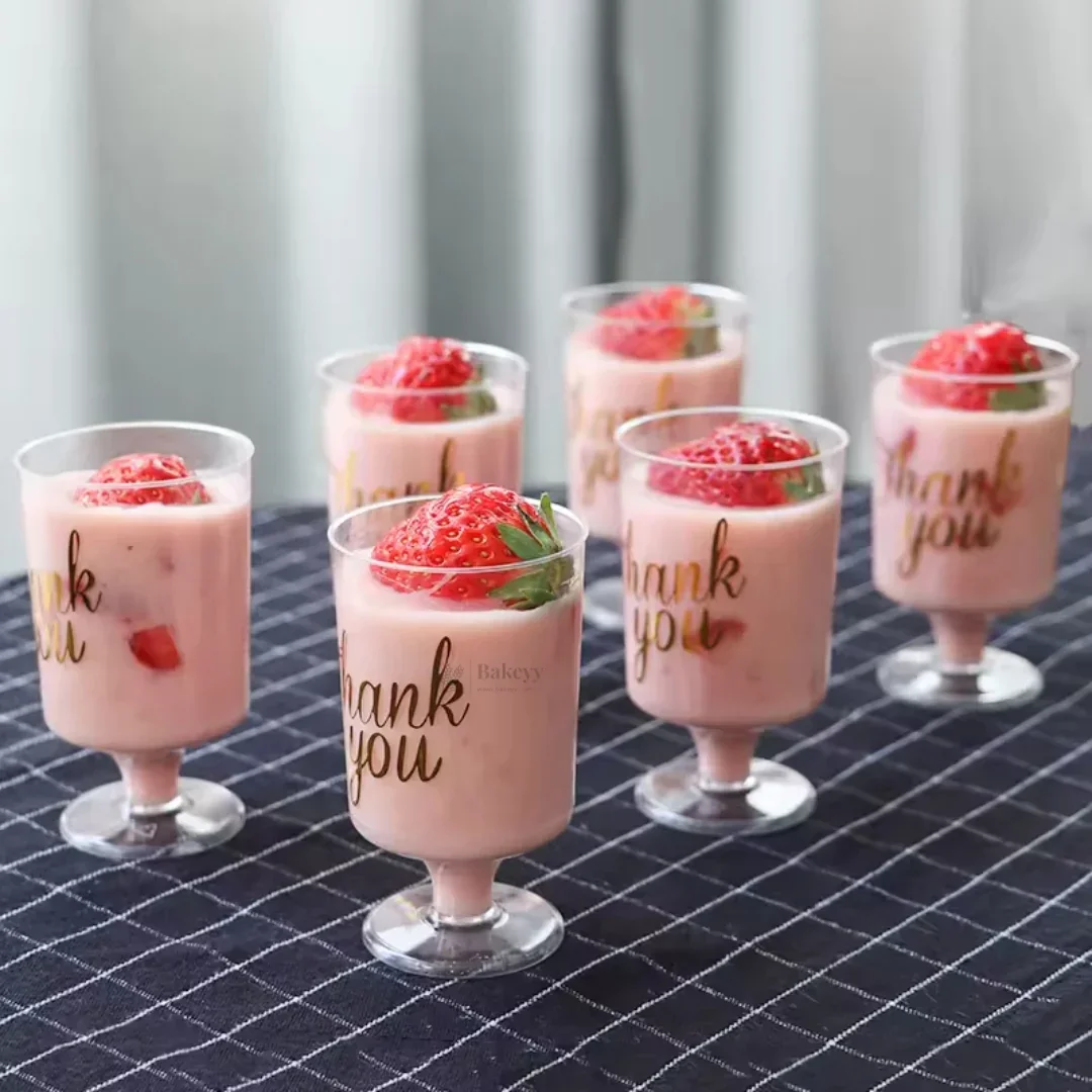 Clear Dessert Goblet Cup | D1 | Transparent Plastic Dessert Glass | Party & Catering Serveware | Pack of 24 - Image 4