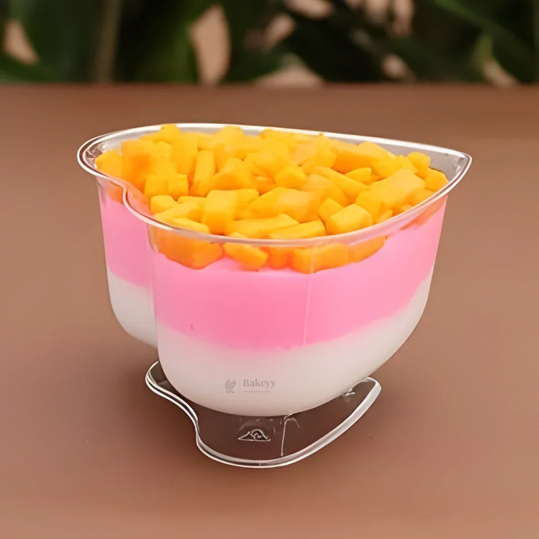 70ml Heart-Shaped Clear Dessert Cup | D54 | Transparent Plastic Dessert Bowl | Party & Event Serveware | Pack of 30 - Image 5