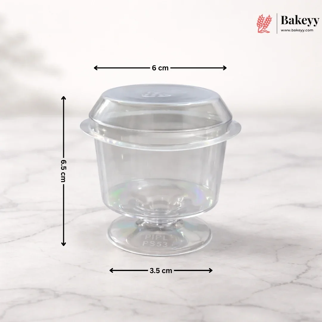 Clear Dome Dessert Cup with Lid | 2 Variants | Pack of 100 - Image 3