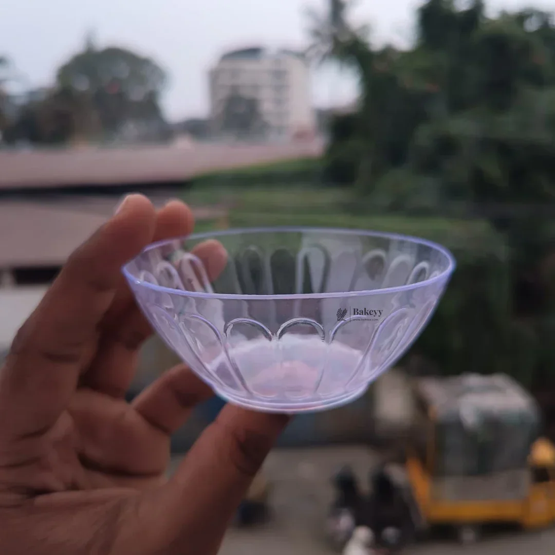 Clear Plastic Dessert & Serving Bowl | Dessert Bowl | D56 | Pack of 25 - Image 2