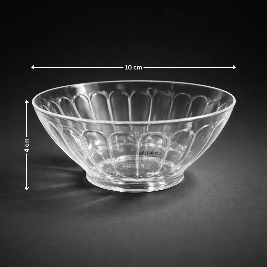 Clear Plastic Dessert & Serving Bowl | Dessert Bowl | D56 | Pack of 25 - Image 3