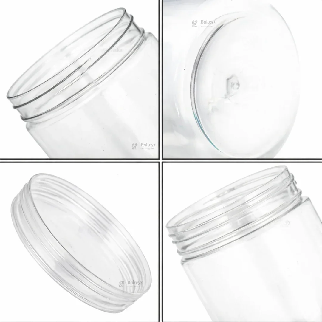 Clear Plastic Storage Jars with 83 mm Screw Lid | PET Jar With transparent Lid | Multiple Sizes Available | Pack of 12 - Image 3