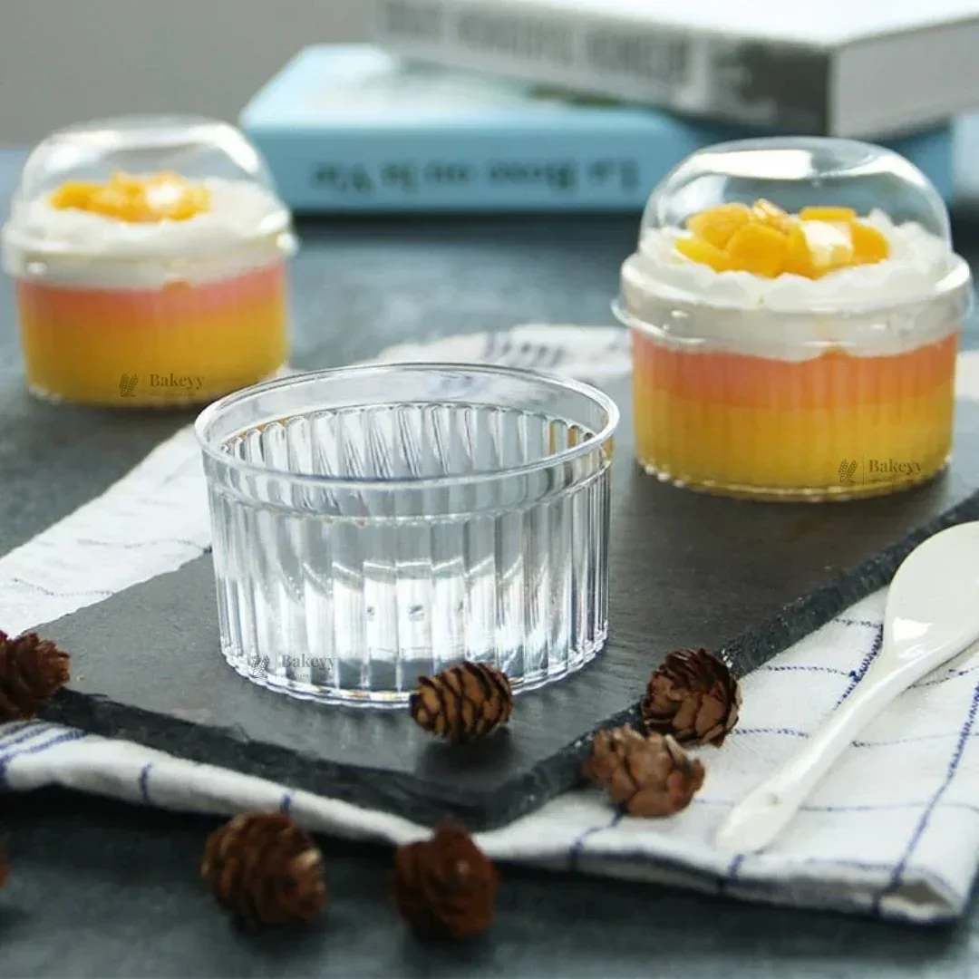 D-77 | Clear Round Acrylic Container with Dome Lid | Transparent Cake Box for Mini Cakes, Pastries & Desserts | Pack of 24 - Image 5