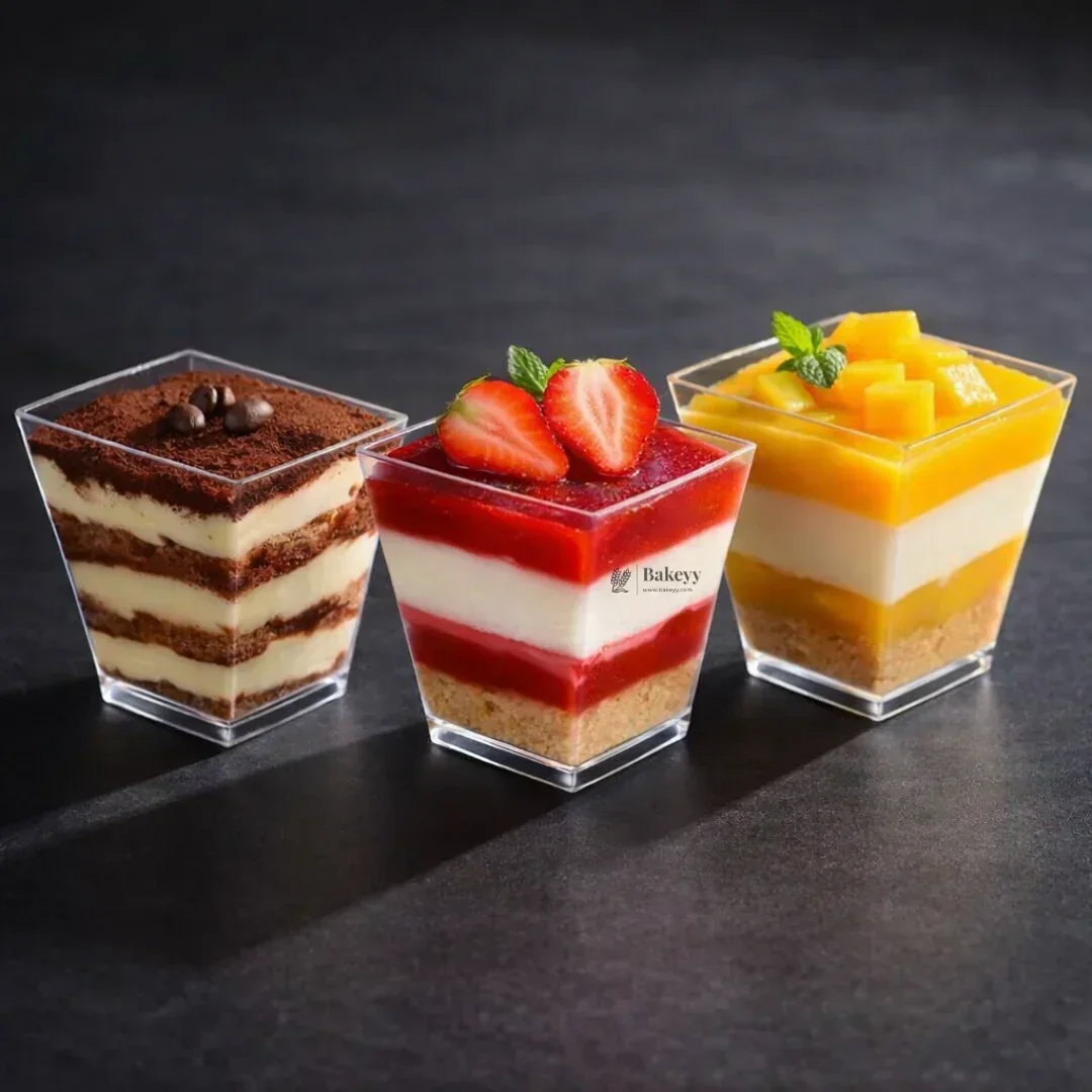 Clear Square Dessert Cup | Tapered Finish | Pack of 25 - Image 4