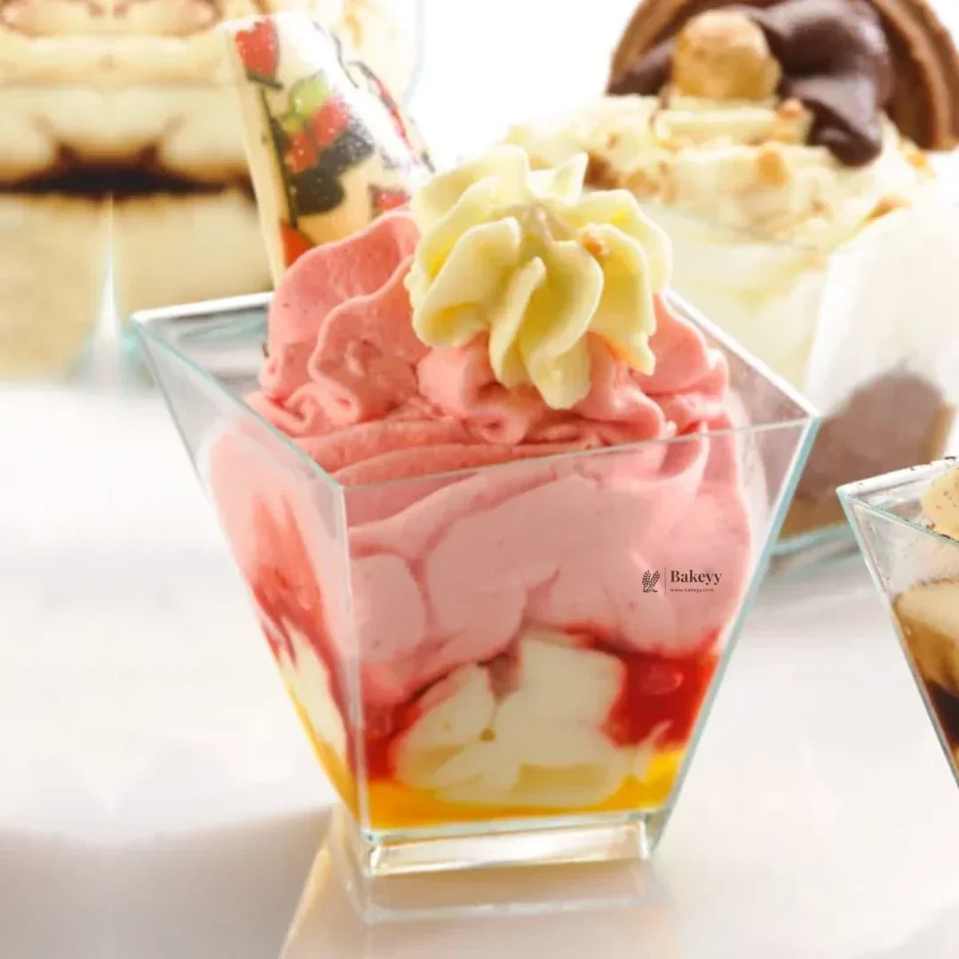Clear Square Dessert Cup | Tapered Finish | Pack of 25 - Image 5