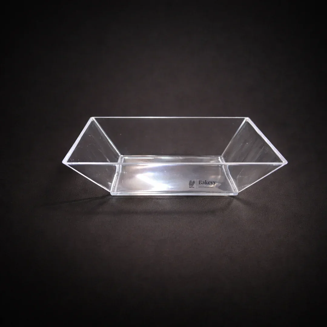 Clear Square Dessert Serving Bowl | Mini Plate | Pack of 50 - Image 4
