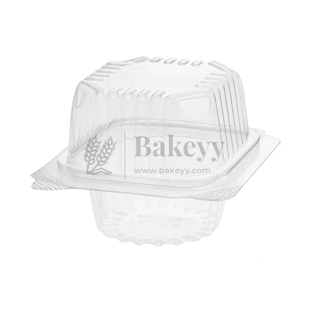 Clear Stackable One Cavity Cupcake Boxes | Pack of 50 - Image 3