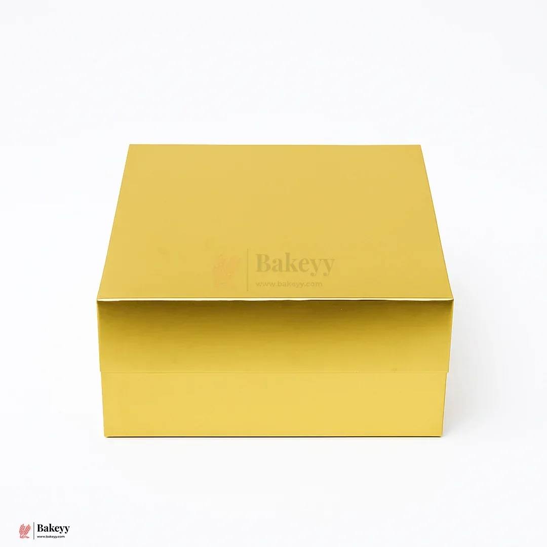 Premium Gold Collapsible Hamper Box with Magnetic Lid | Pack of 1 - Image 3