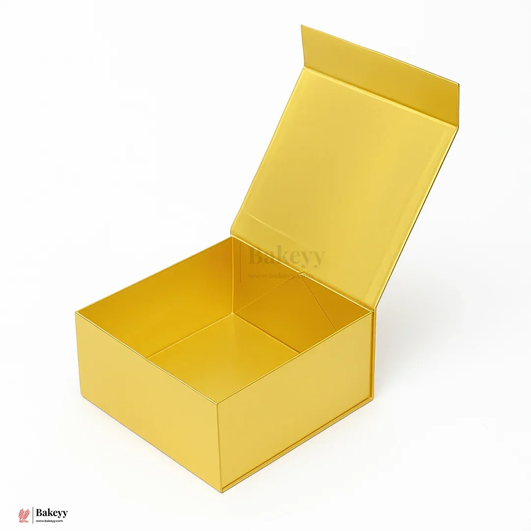 Premium Gold Collapsible Hamper Box with Magnetic Lid | Pack of 1 - Image 4