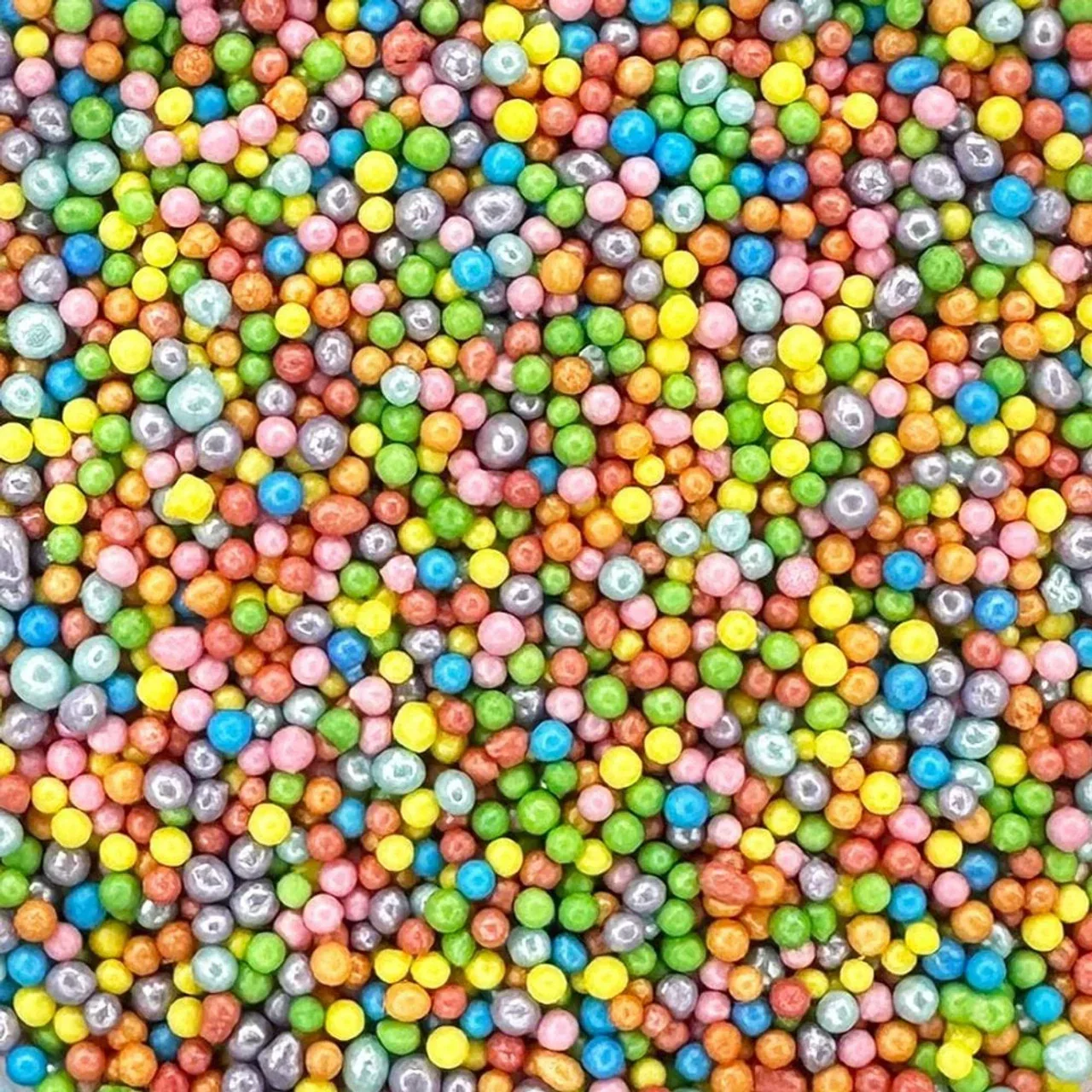 Small Colourful Metallic Rainbow Bead Sprinklers - Image 2