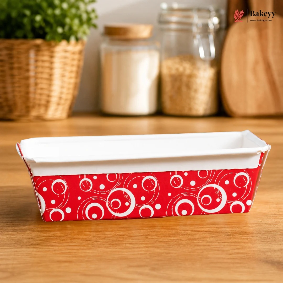 Colourful Rectangle Paper Loaf Baking Mould | Pack of 25 - Image 5