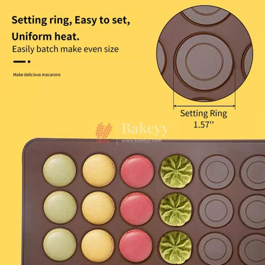 1 Piece-38.5x28 cm Silicone Macron Baking Mats, Non-Stick Silicone Baking Mats, Food Safe Baking Mat, Great For Macron, Cookies, Bread, Pastry, Dessert (48 Cavity) - Image 6