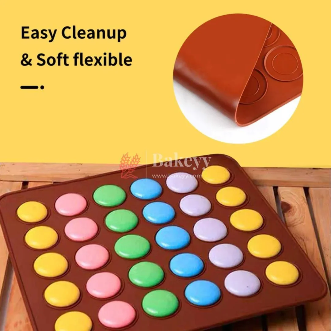 1 Piece-38.5x28 cm Silicone Macron Baking Mats, Non-Stick Silicone Baking Mats, Food Safe Baking Mat, Great For Macron, Cookies, Bread, Pastry, Dessert (48 Cavity) - Image 7
