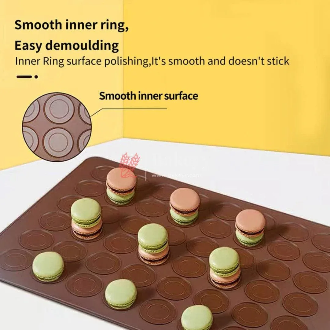 1 Piece-38.5x28 cm Silicone Macron Baking Mats, Non-Stick Silicone Baking Mats, Food Safe Baking Mat, Great For Macron, Cookies, Bread, Pastry, Dessert (48 Cavity) - Image 8