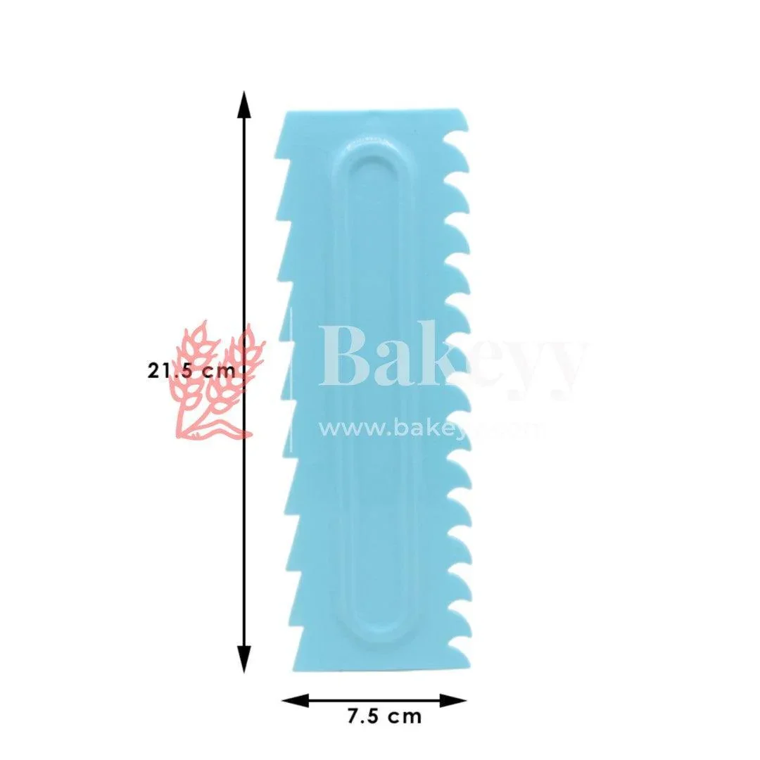 Large Zigzag Cake Scraper – Deep, spaced-out zigzags for dramatic designs| 1 Piece - Image 3