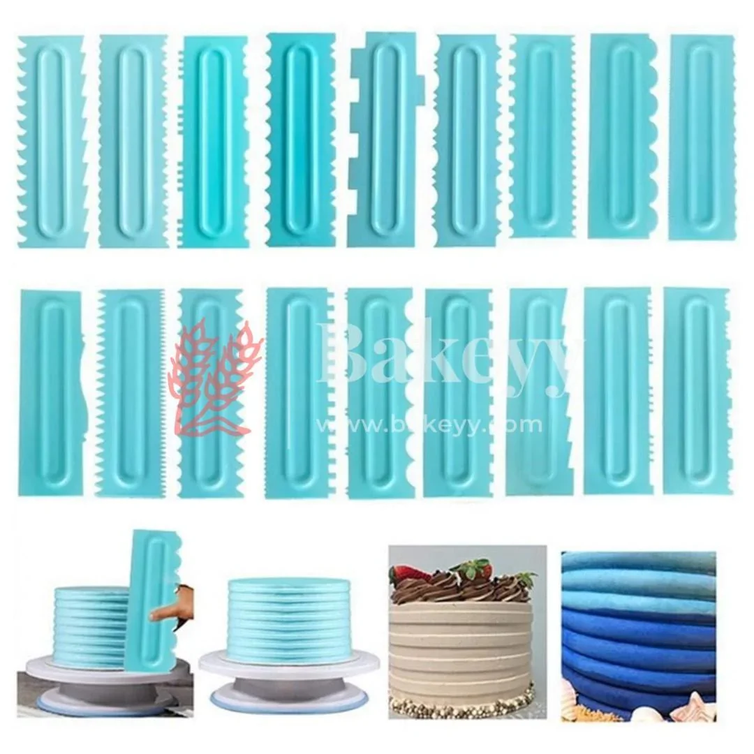 Large Zigzag Cake Scraper – Deep, spaced-out zigzags for dramatic designs| 1 Piece - Image 5