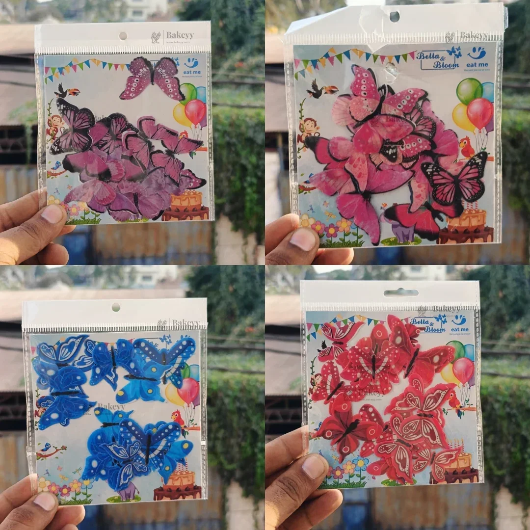 Realistic Butterfly Edible Wafer Toppers | Cake & Cupcake Decoration | Pack of 1 - Image 2