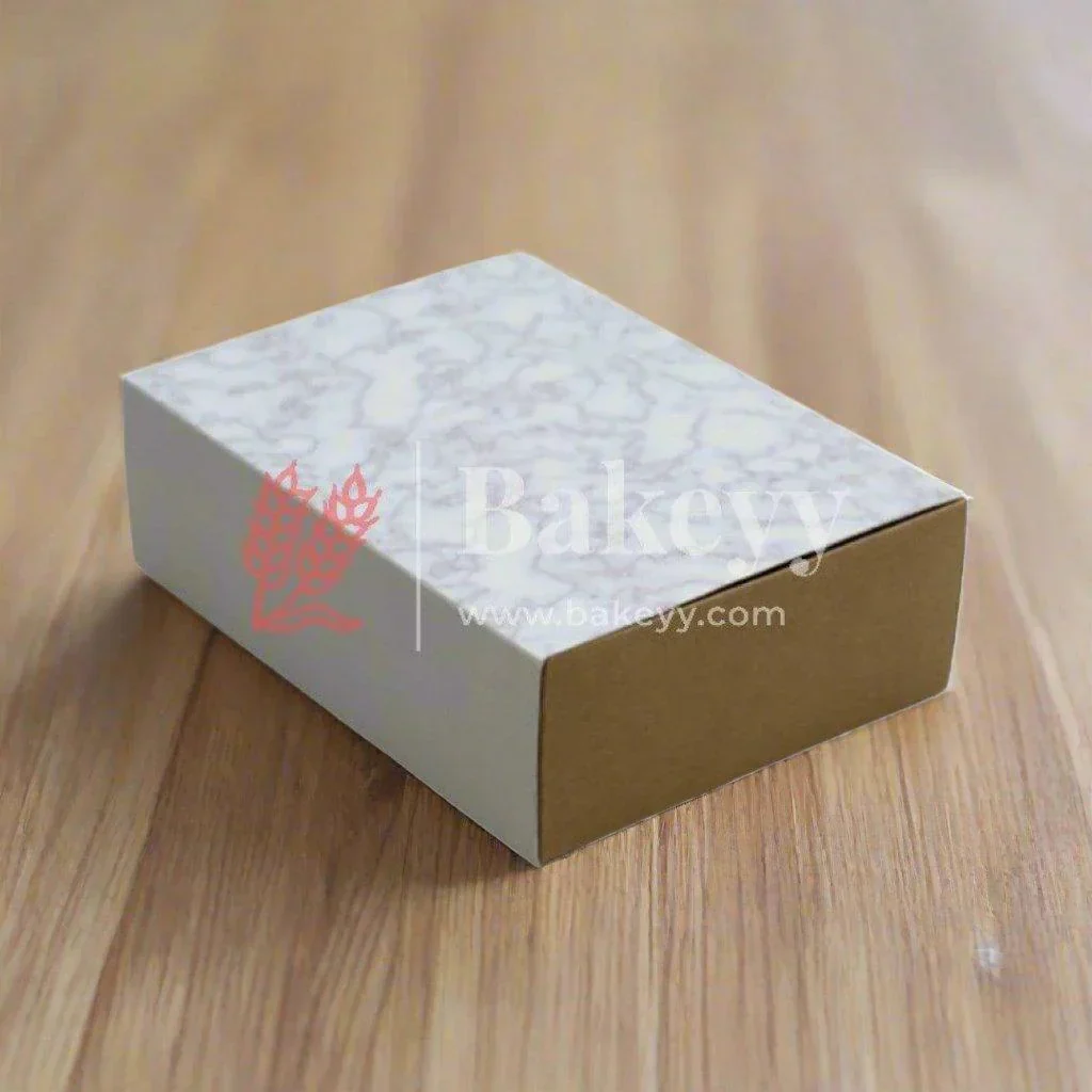 White Printed Slider Rigid Boxes, DIY Gift Box, Cookie Boxes, Biscuit Boxes | Pack of 10 - Image 3
