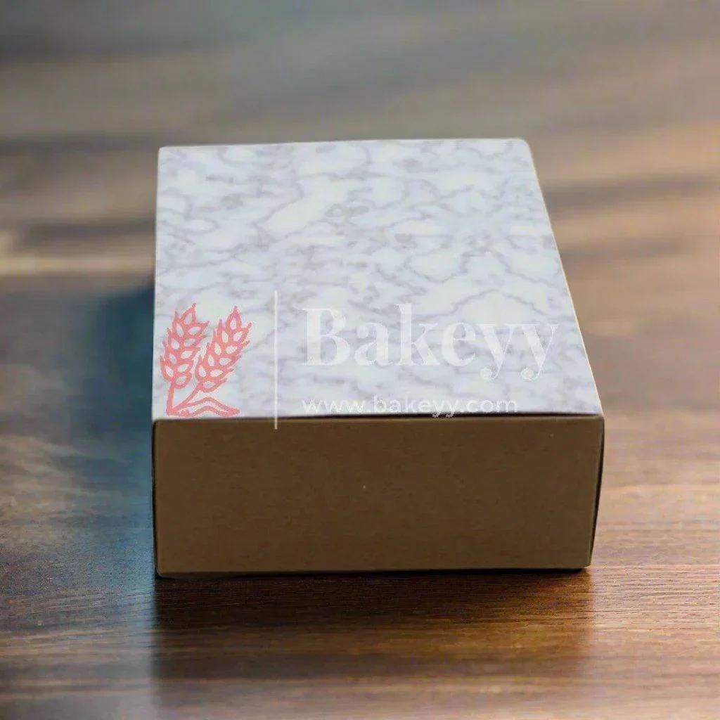 White Printed Slider Rigid Boxes, DIY Gift Box, Cookie Boxes, Biscuit Boxes | Pack of 10 - Image 4