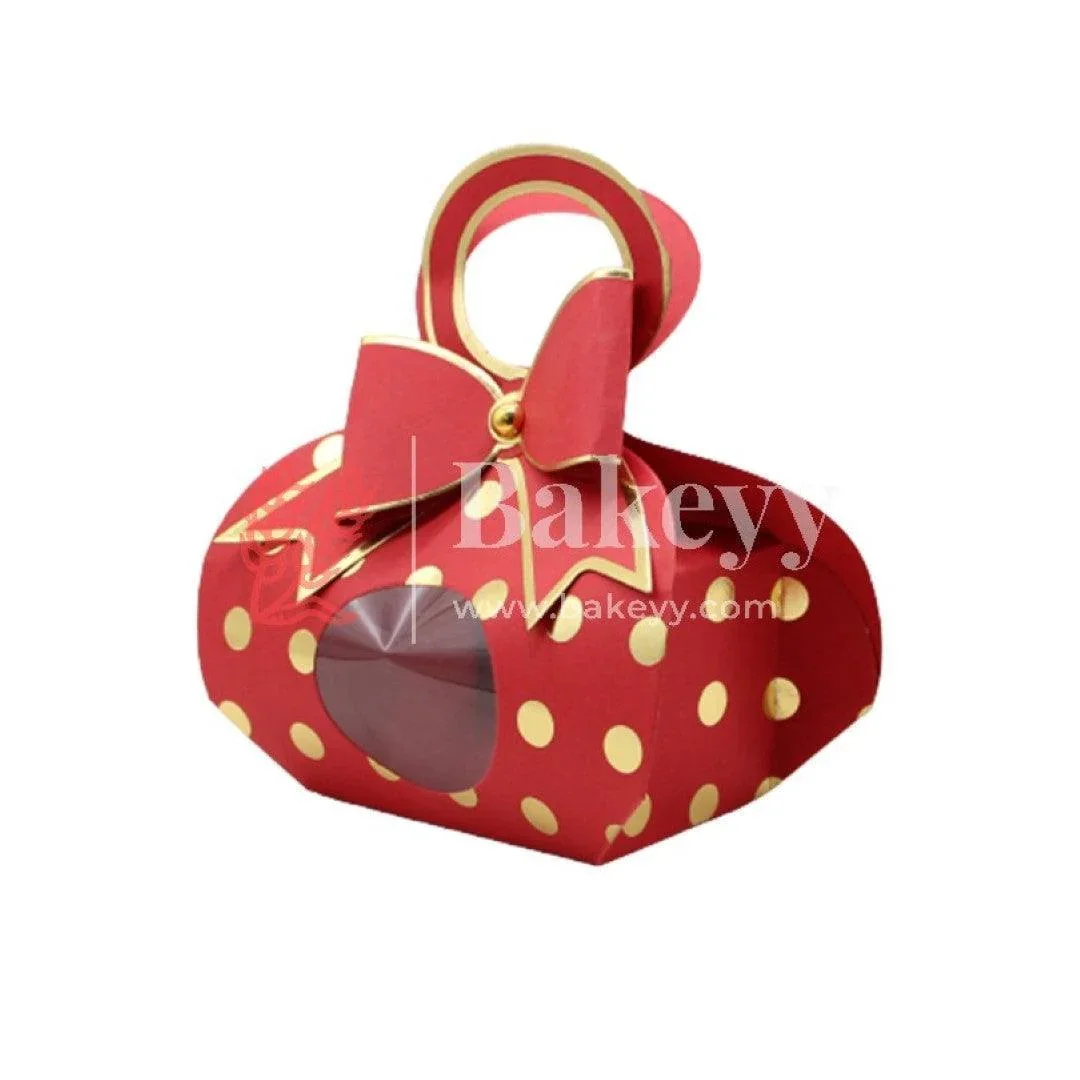 10pcs Bowtie Gift Box Wedding Party Favor Boxes with Window Candy Packaging Bag Small Box Kraft Paper Box with Handle - Image 3