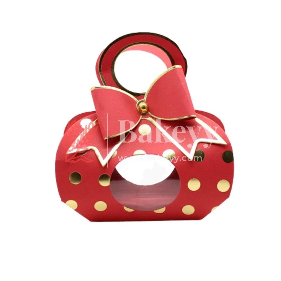 10pcs Bowtie Gift Box Wedding Party Favor Boxes with Window Candy Packaging Bag Small Box Kraft Paper Box with Handle - Image 6