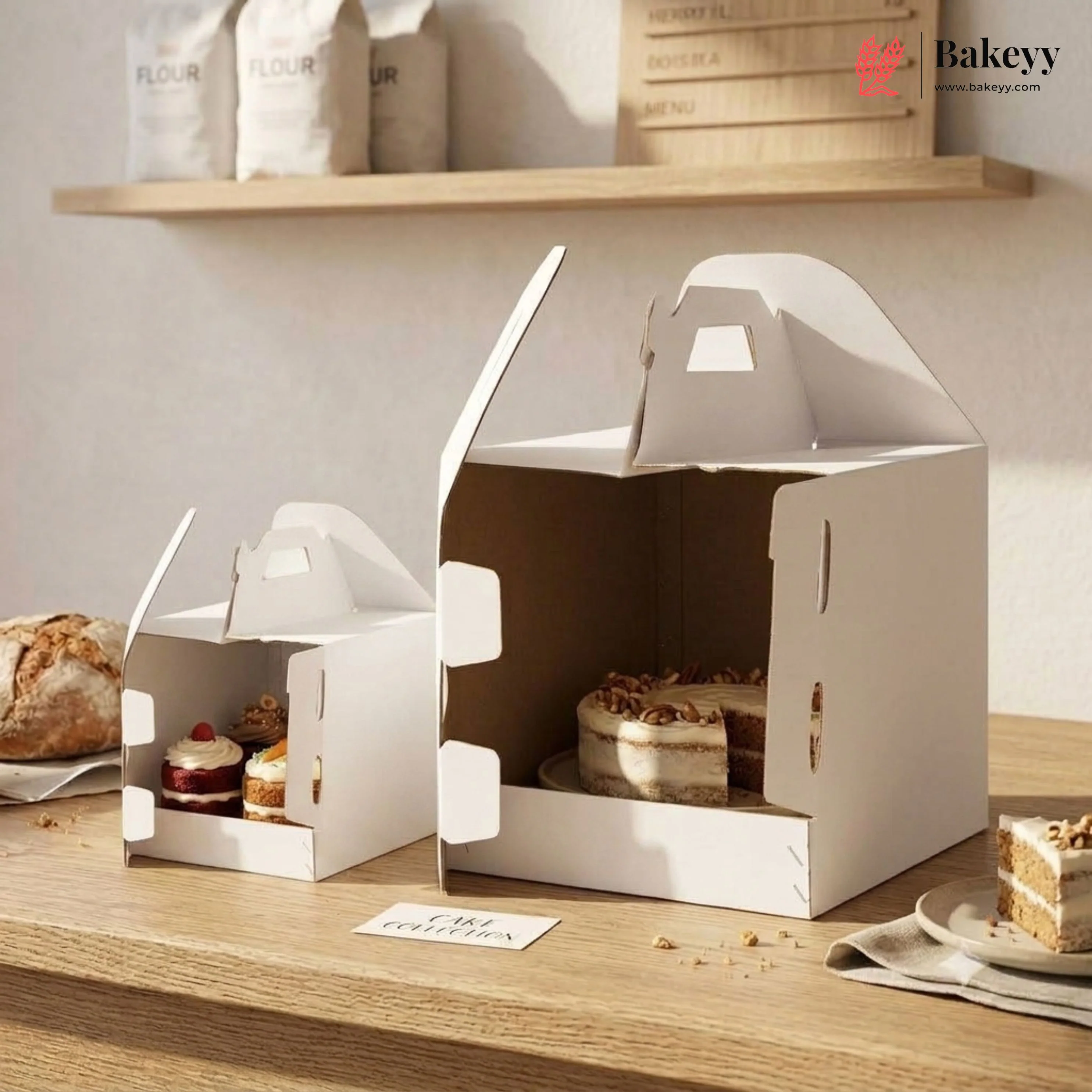 Corrugated Bakery Carry Box with Handle | Secure Cake & Pastry Packaging | Pack of 5 - Image 9