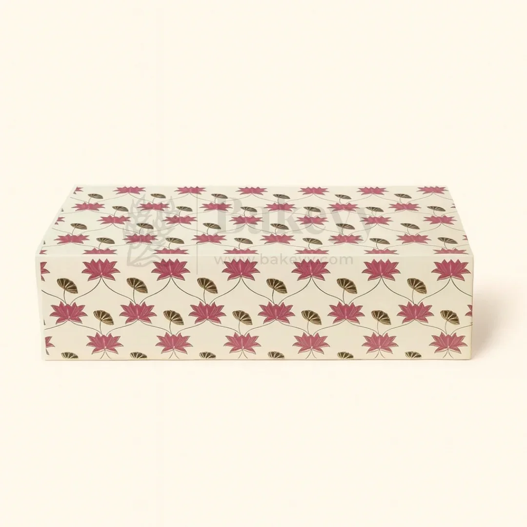Cream Printed Hamper Box with 3 PET Jars| 1 Piece - Image 2