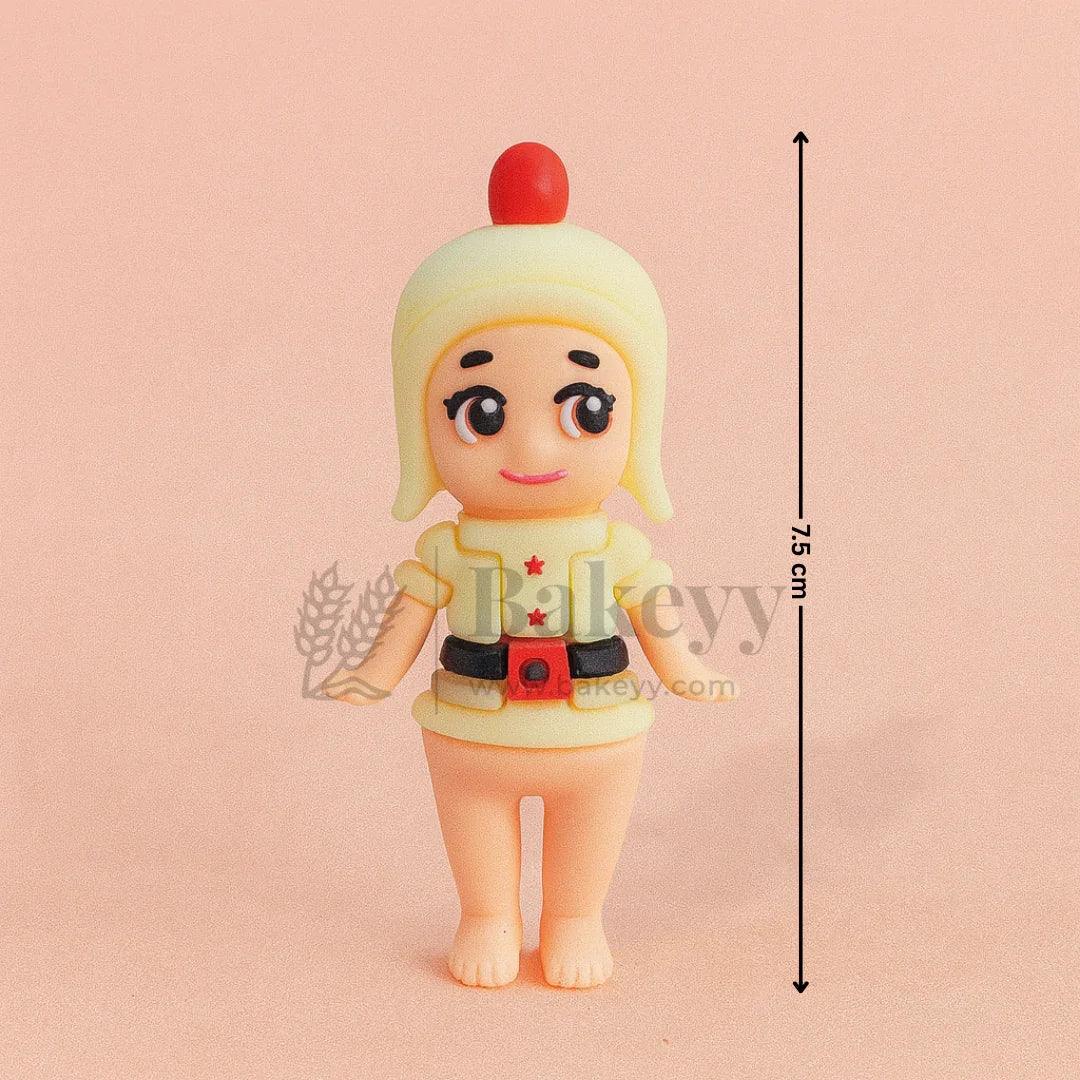 Cute Girl Figurine Cake Topper | Christmas Miniature Figurines | Christmas Decor | Pack of 10 - Image 2