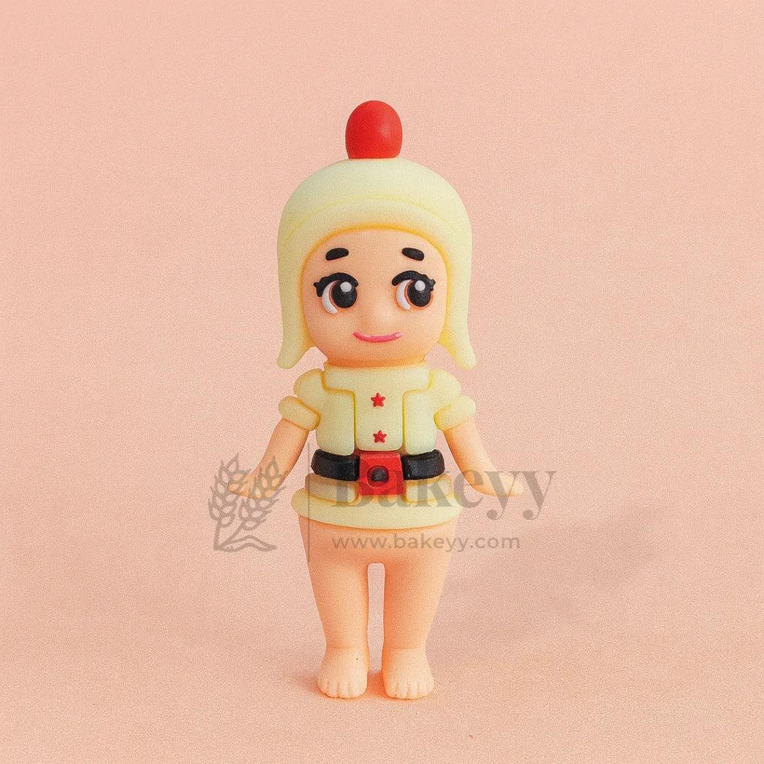 Cute Girl Figurine Cake Topper | Christmas Miniature Figurines | Christmas Decor | Pack of 10 - Image 3