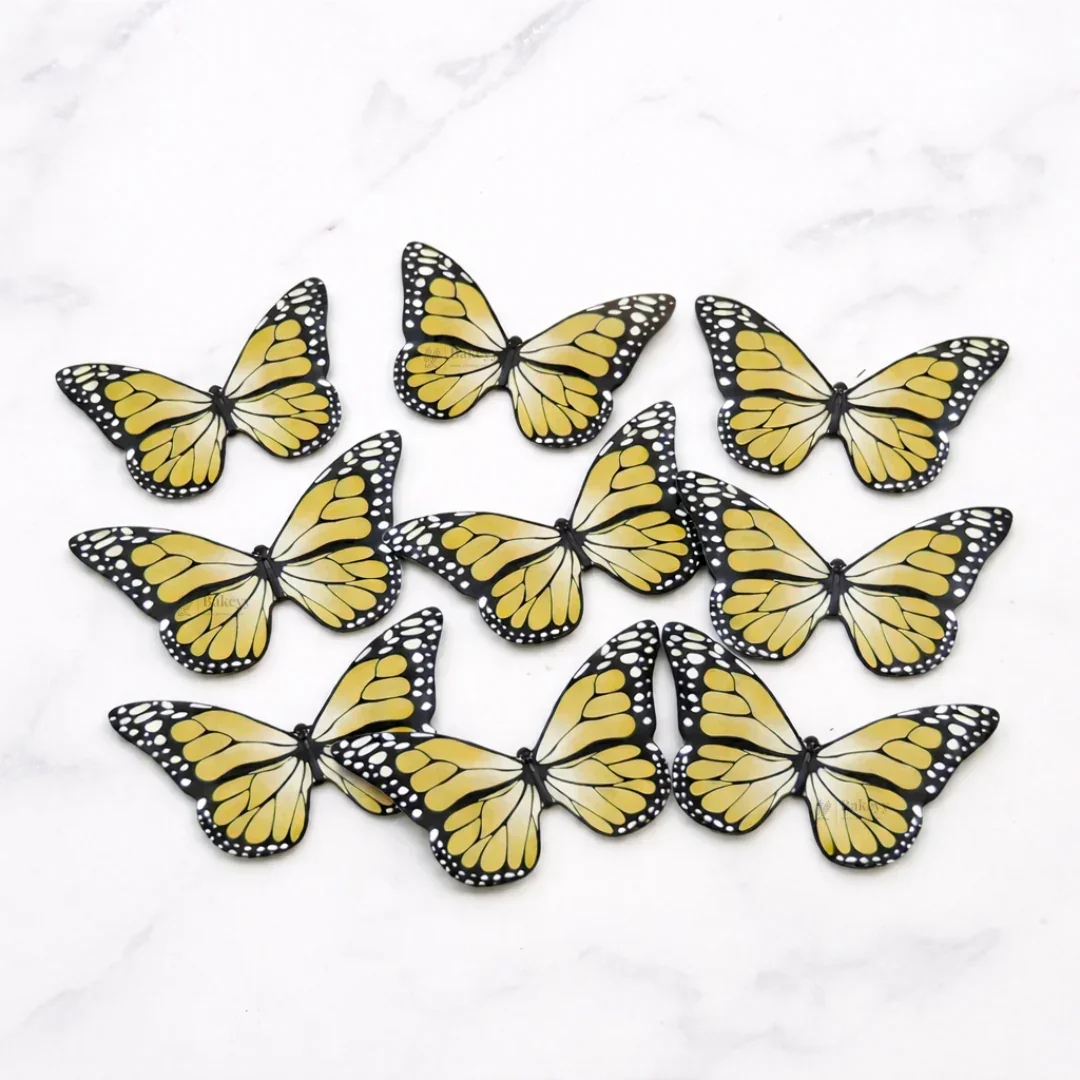 Monarch-Style Butterfly Cake Toppers | Bold Black-Edged Wing Design | Multiple Color Options Available | Pack of 1 - Image 3