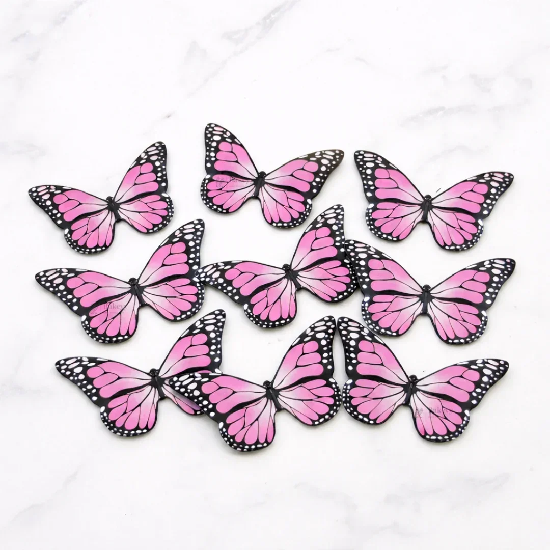Monarch-Style Butterfly Cake Toppers | Bold Black-Edged Wing Design | Multiple Color Options Available | Pack of 1 - Image 5