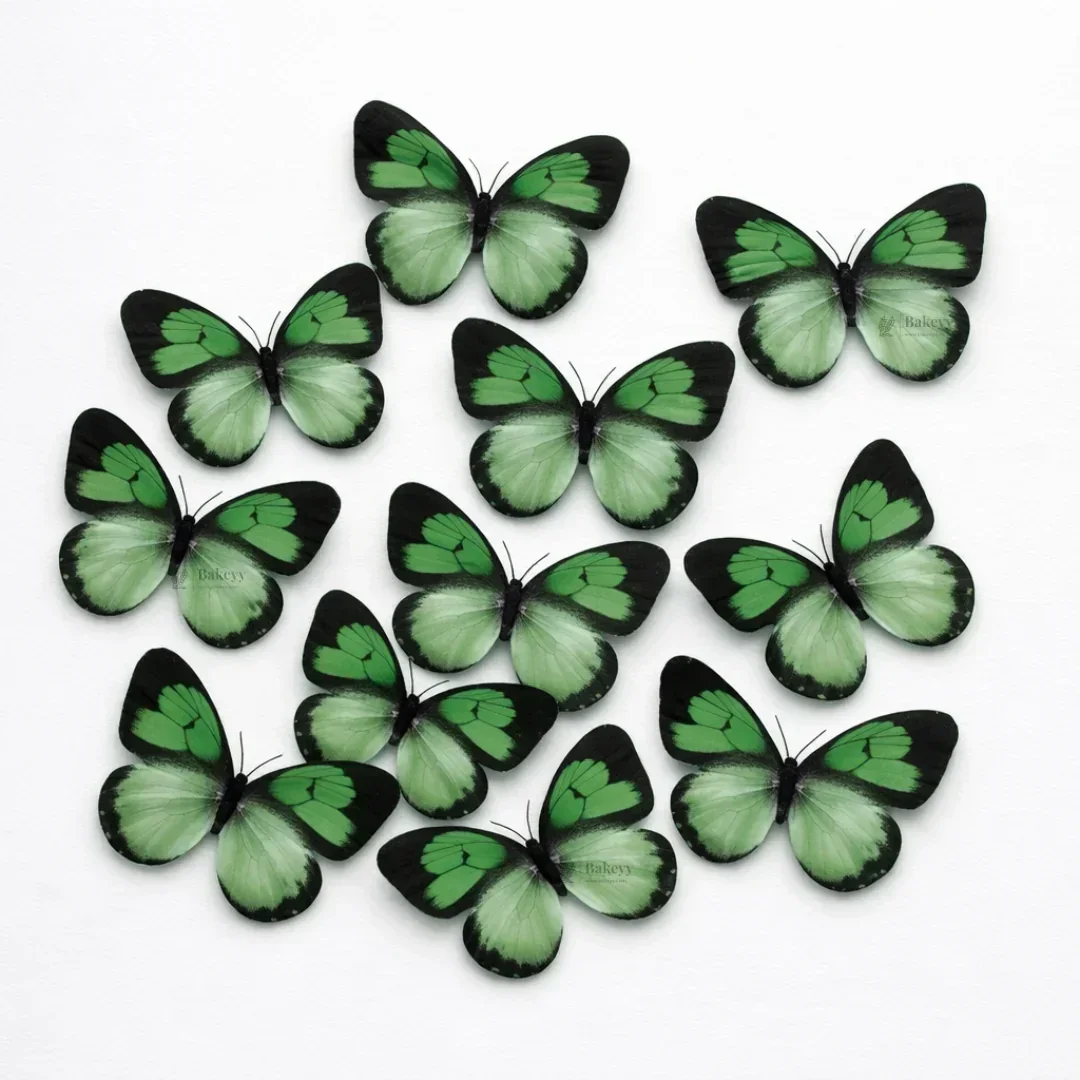 Black-Edged Heartwing Butterfly Toppers | Dual-Tone Gradient Wings with Bold Outline | Multiple Color Options Available | Pack of 1 - Image 10