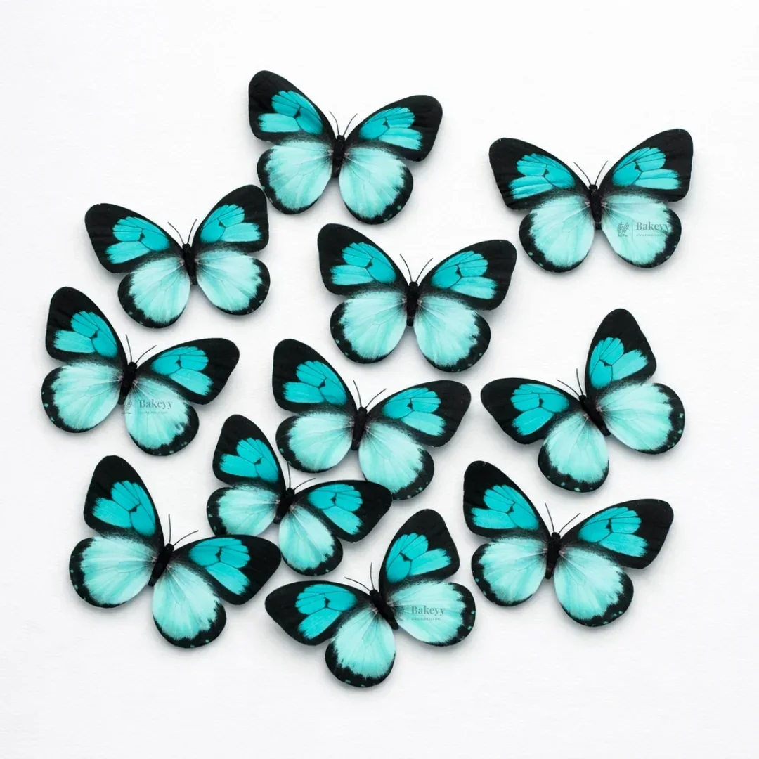 Black-Edged Heartwing Butterfly Toppers | Dual-Tone Gradient Wings with Bold Outline | Multiple Color Options Available | Pack of 1 - Image 5