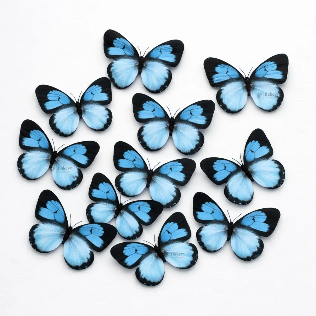 Black-Edged Heartwing Butterfly Toppers | Dual-Tone Gradient Wings with Bold Outline | Multiple Color Options Available | Pack of 1 - Image 6