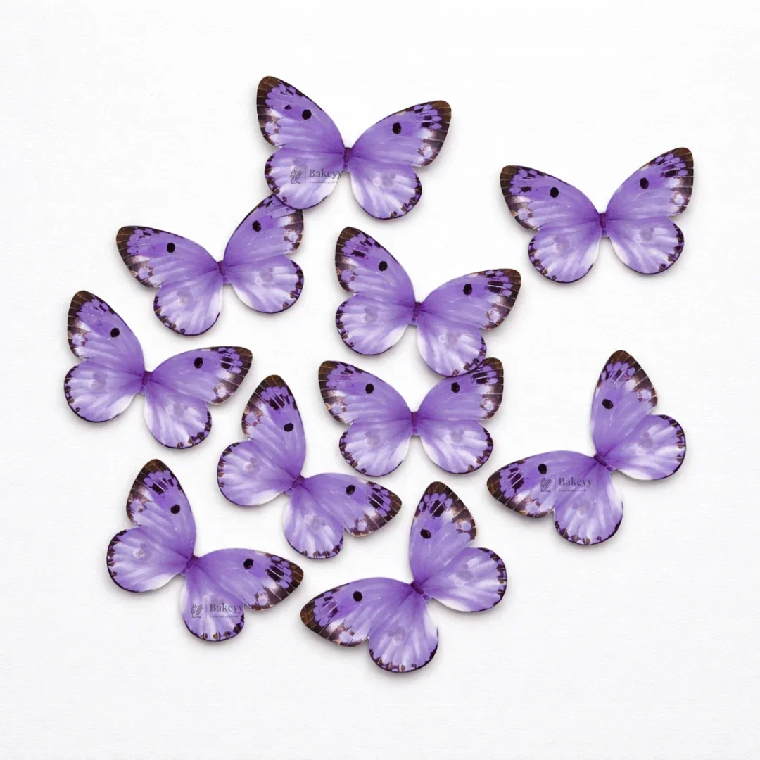 Watercolour-Blend Butterfly Cake Toppers | Soft Gradient Wings with Speckled Tips | Multiple Color Options Available | Pack of 1 - Image 5