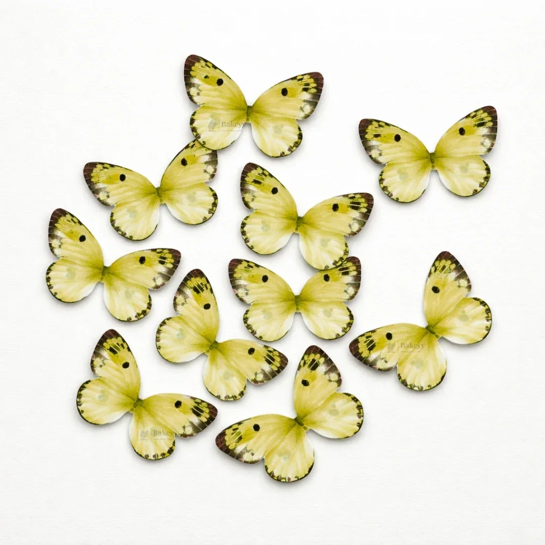 Watercolour-Blend Butterfly Cake Toppers | Soft Gradient Wings with Speckled Tips | Multiple Color Options Available | Pack of 1 - Image 7