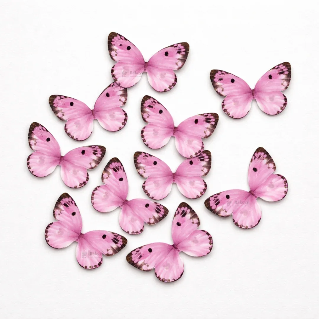 Watercolour-Blend Butterfly Cake Toppers | Soft Gradient Wings with Speckled Tips | Multiple Color Options Available | Pack of 1 - Image 9