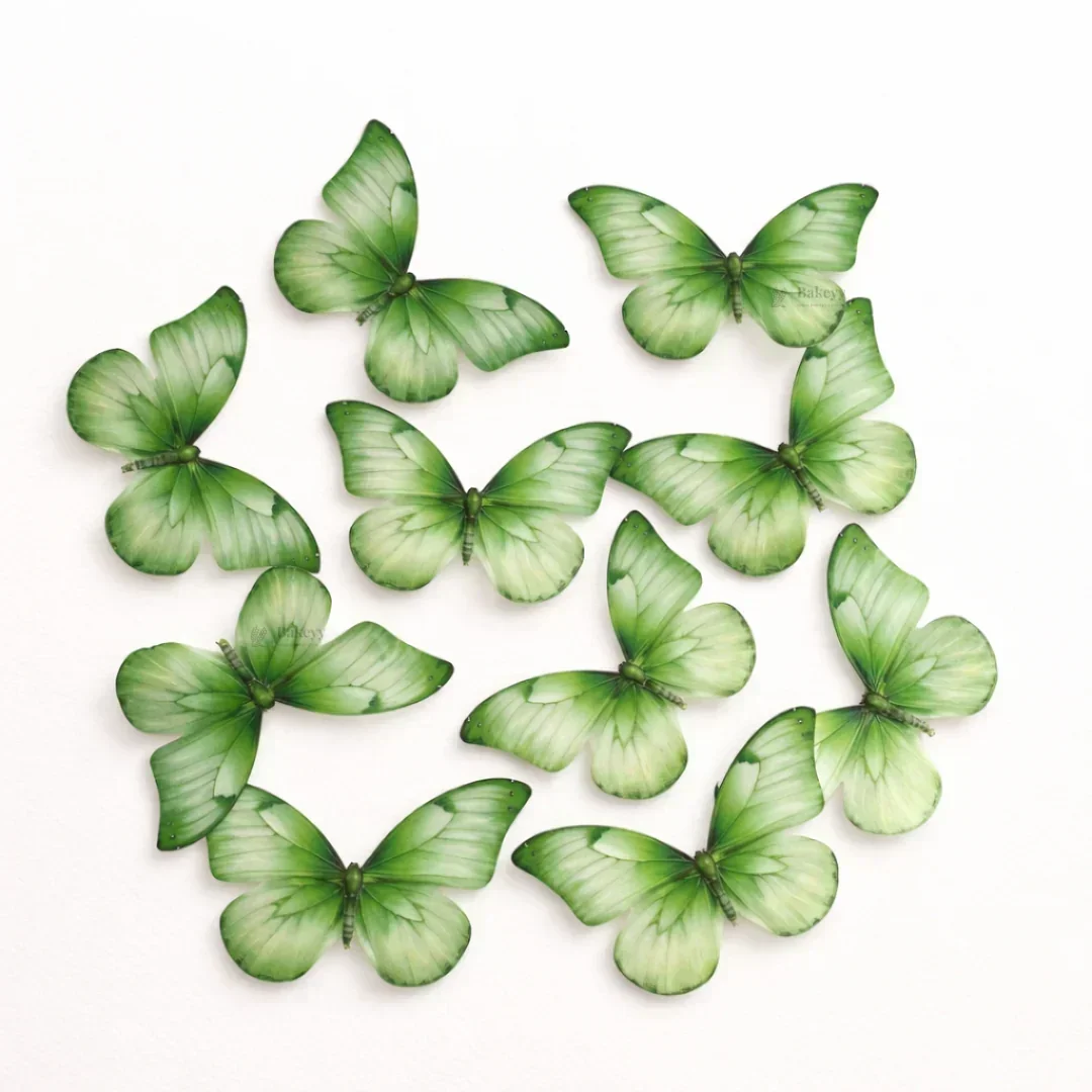 Leaf-Vein Butterfly Cake Toppers | Nature-Inspired Gradient Wing Design | Multiple Color Options Available | Pack of 1 - Image 11