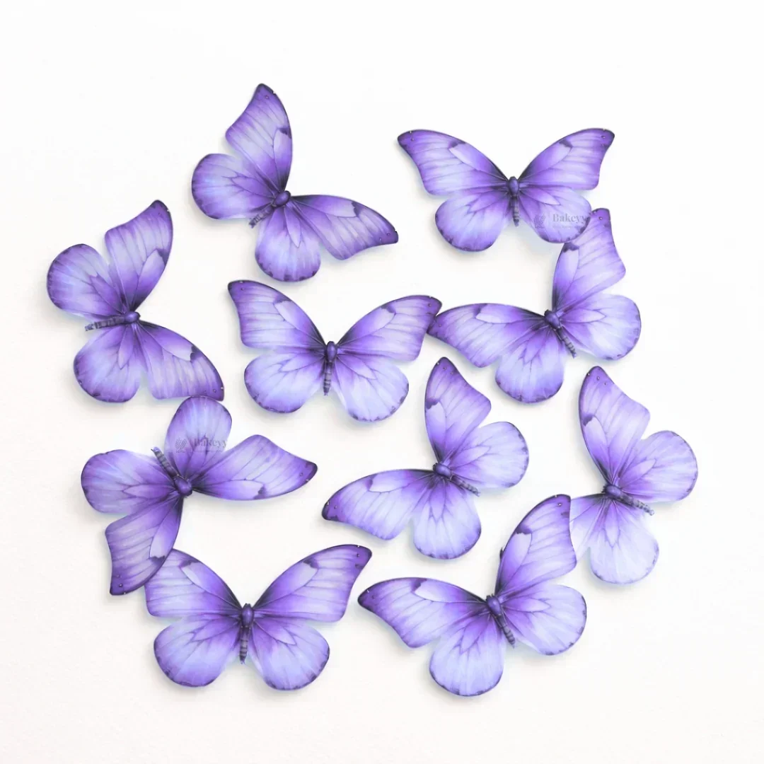 Leaf-Vein Butterfly Cake Toppers | Nature-Inspired Gradient Wing Design | Multiple Color Options Available | Pack of 1 - Image 12