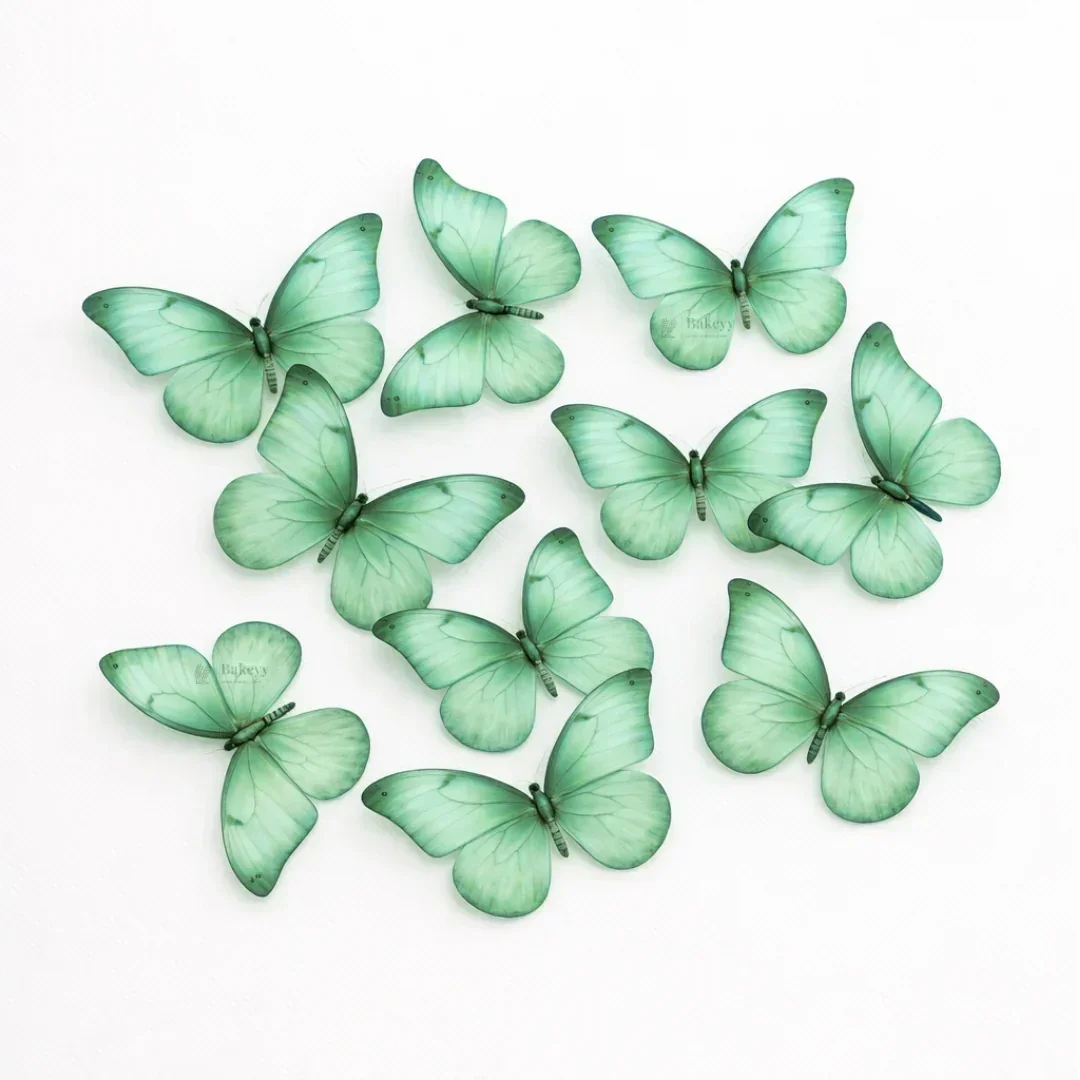Leaf-Vein Butterfly Cake Toppers | Nature-Inspired Gradient Wing Design | Multiple Color Options Available | Pack of 1 - Image 15