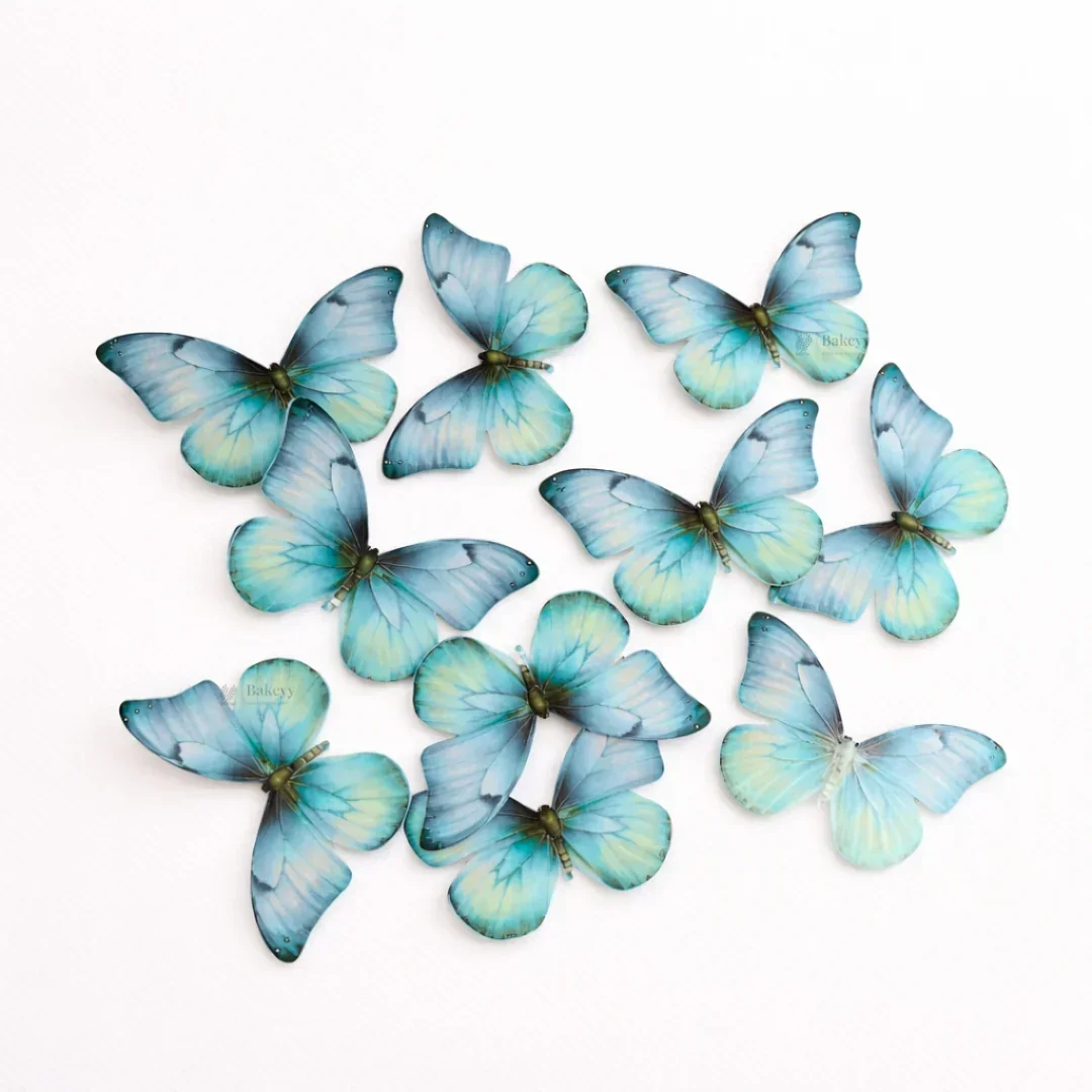 Leaf-Vein Butterfly Cake Toppers | Nature-Inspired Gradient Wing Design | Multiple Color Options Available | Pack of 1 - Image 16