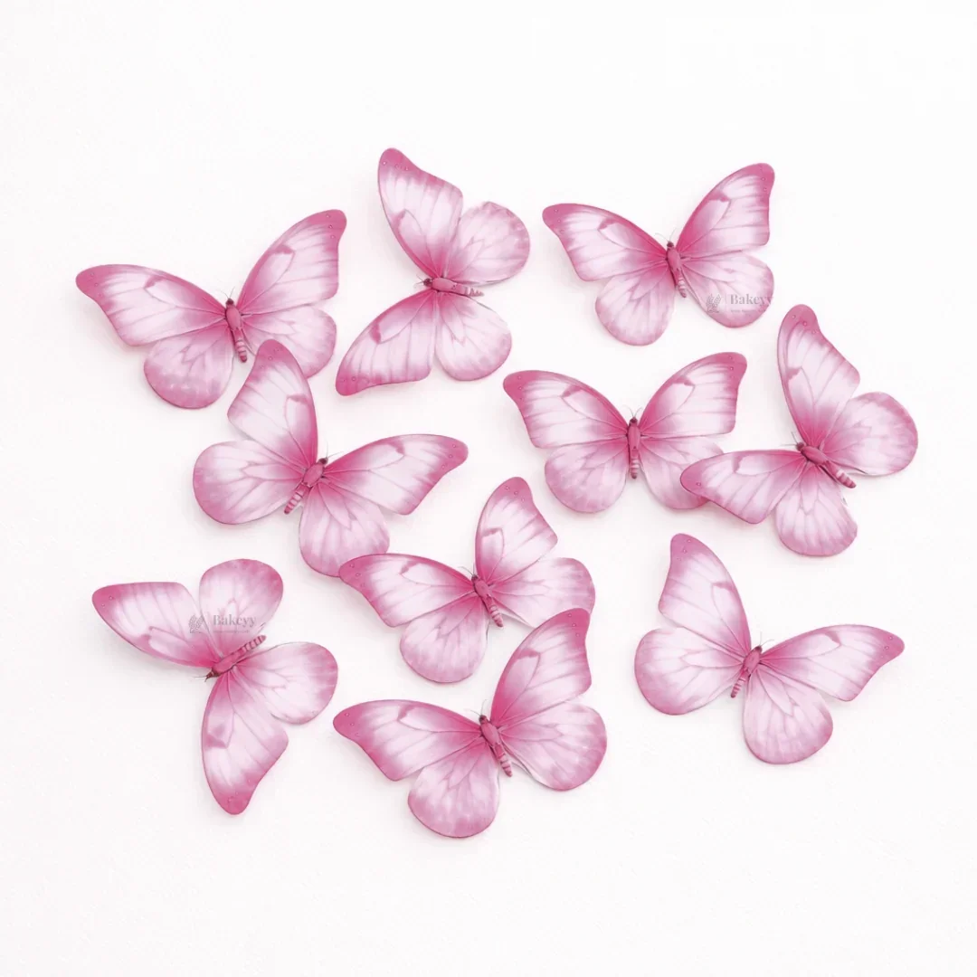 Leaf-Vein Butterfly Cake Toppers | Nature-Inspired Gradient Wing Design | Multiple Color Options Available | Pack of 1 - Image 6
