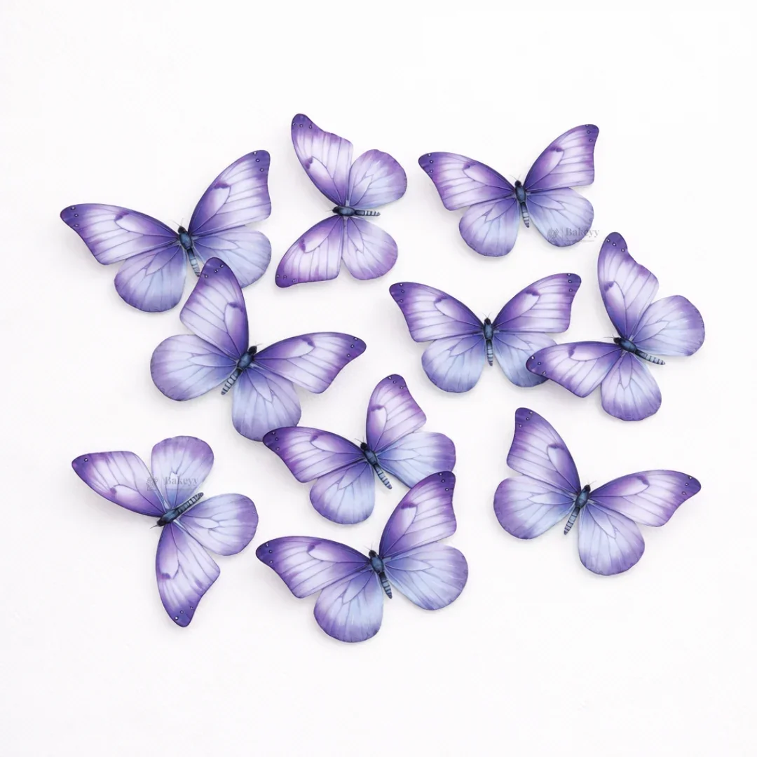 Leaf-Vein Butterfly Cake Toppers | Nature-Inspired Gradient Wing Design | Multiple Color Options Available | Pack of 1 - Image 7