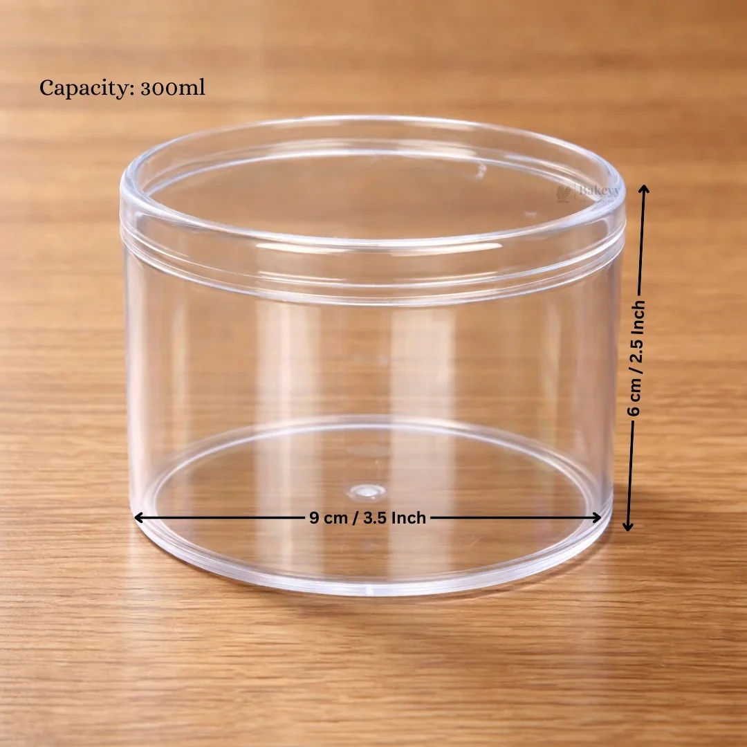 D70 (300ml), D63 (400ml) | Acrylic Transparent Round Food Container with Lid | Multipurpose Storage & Dessert Packaging Box | Reusable Clear Container | Pack of 10 - Image 5