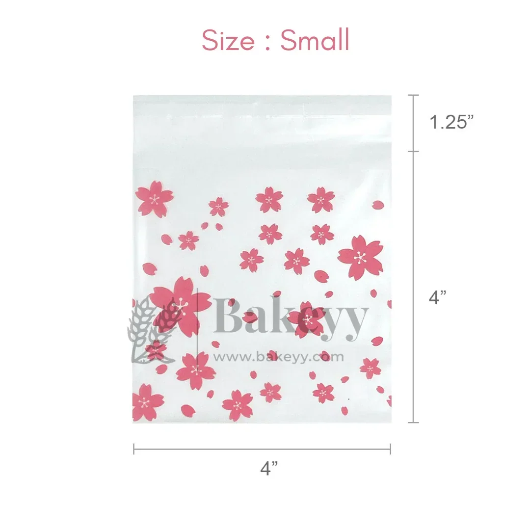 Daisy Flower Cellophane Bags | Pink | Clear Plastic Self Sealing Envelope Crystal Bag | Pack of 100 - Image 5