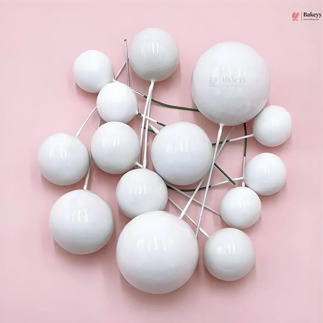 Decorative Faux Balls Cake Topper | Cake Decor | Craft & Décor Fillers | Mixed Sizes | 20 Faux ball Per Pack | Pack of 1 - Image 6
