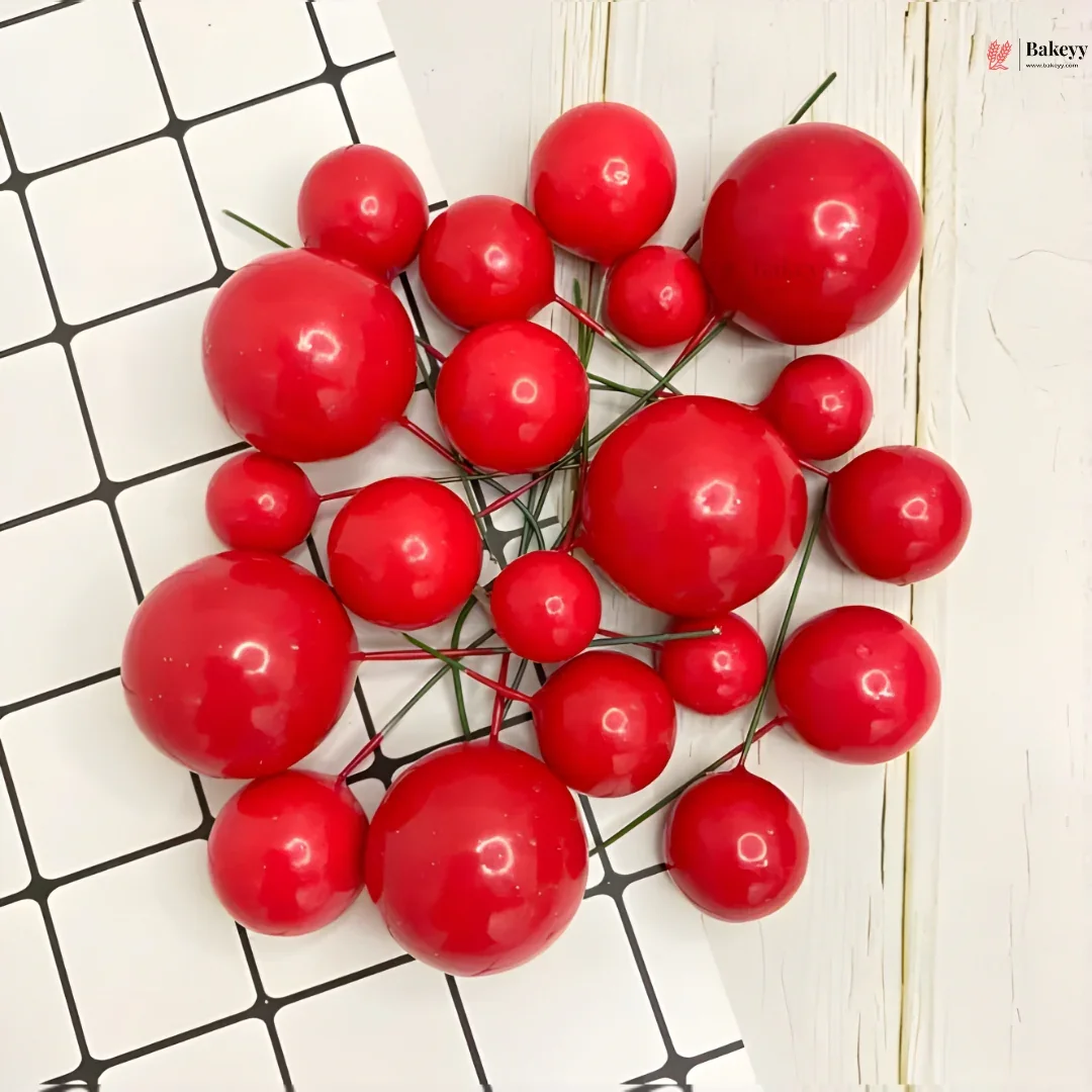 Decorative Faux Balls Cake Topper | Cake Decor | Craft & Décor Fillers | Mixed Sizes | 20 Faux ball Per Pack | Pack of 1 - Image 7